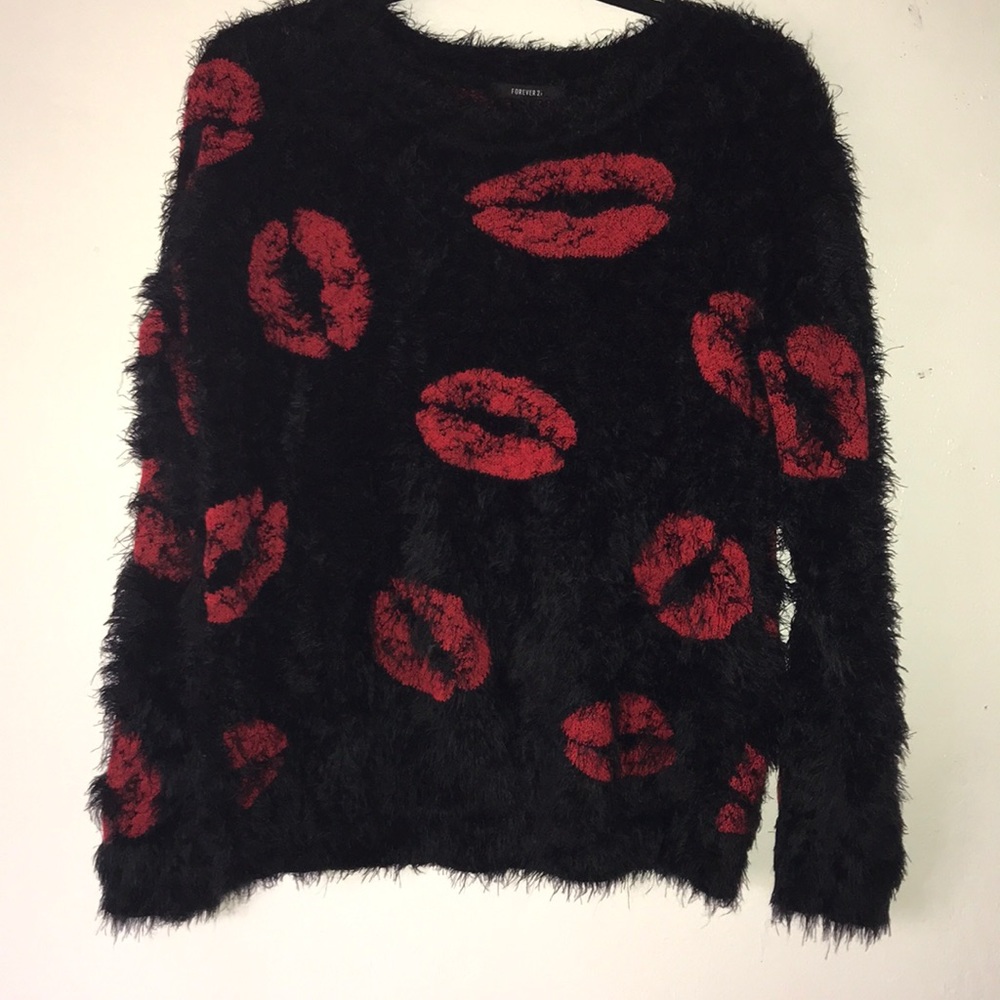 Forever 21 Fluffy Kiss Sweater